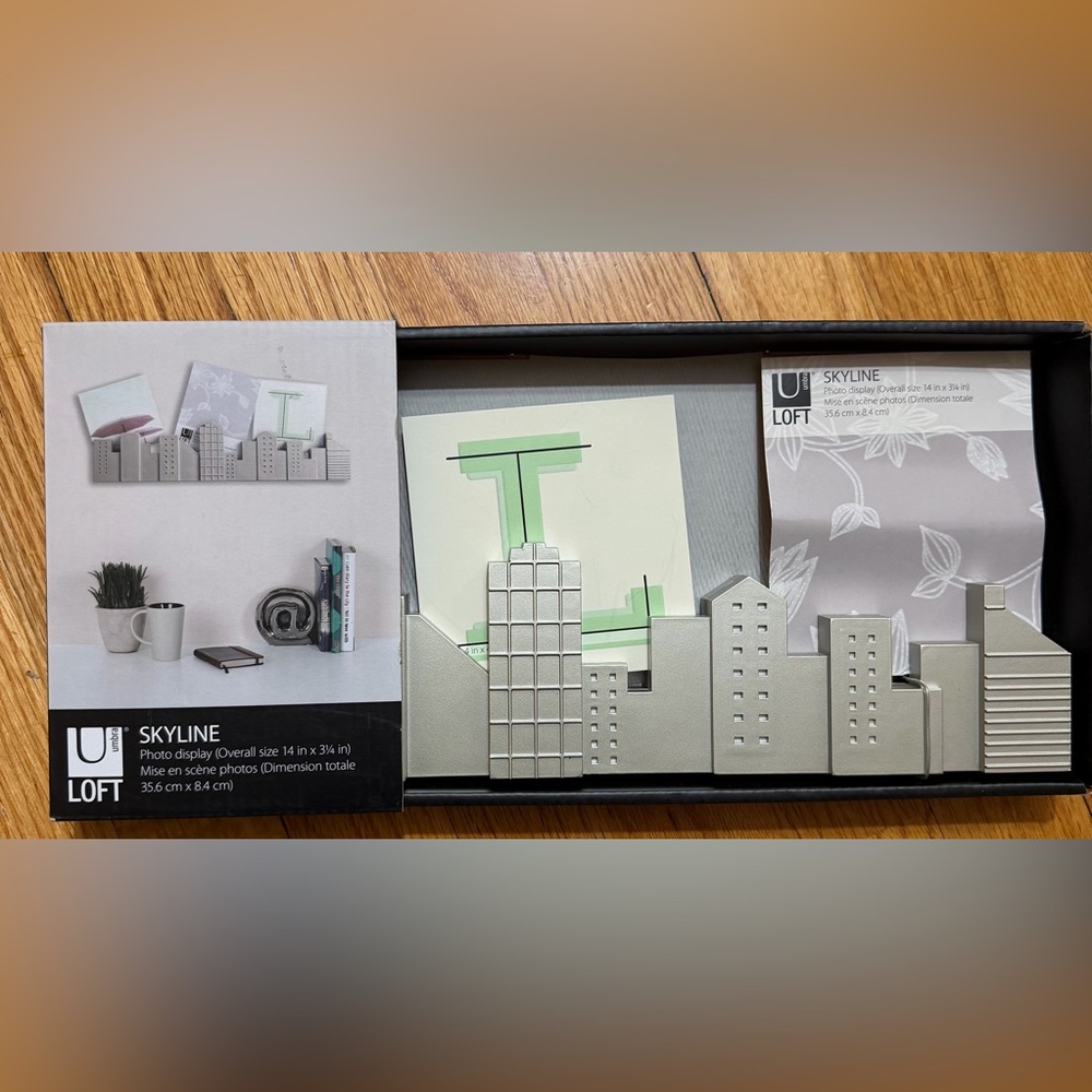 Skyline Photo Display from Loft by Umbra in nickel, NIB